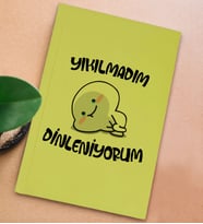 BK Gift Esprili Tasarım Serisi Sert Kapaklı Sarı Defter, Arkadaşa Hediye, Yeni İş Hediyesi, Doğum Günü Hediyesi, Anı Defteri (Model 3)