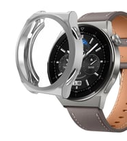 Microsonic Huawei Watch 4 Pro Kılıf 360 Full Round Soft Silicone Siyah (Gümüş)