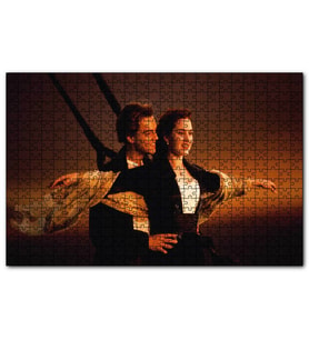 Cakapuzzle Titanic Jack ve Rose Günbatımı Güvertede  Puzzle Yapboz MDF (Ahşap) (500 Parça)