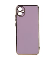 Galaxy A04E Kılıf Zore Bark Kenarları Altın Renk Kılıf (Lila)