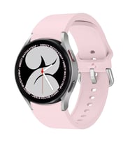 Samsung Galaxy Watch 4 5 Pro 40 42 44 45 46mm Uyumlu Orjinal Tasarım Kavisli PureLux Silikon Kordon (Açık Pembe)