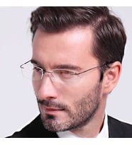Bilgisayar Ekran Filtresi Anti Radyasyon Anti UV Gözlük Pc Erkek Pc Gözlüğü Çerçevesiz Titanyum (Mavi)