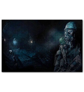Cakapuzzle Metro Exodus Gaz Maskeli Adam Görsel Puzzle Yapboz MDF (Ahşap) (255 Parça)