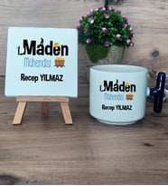 Maden Mühendisi Hediye Seti Kupa Bardak T Kulplu ve Dekoratif Taş Mühendisler Günü Hediyesi (Model 2)