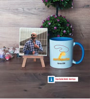 Antrenör Fotoğraflı Dekoratif Taş, Kupa Bardak Beyaz Hediye (Model 4)
