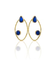 Kadir Jewellery 22 Ayar Altın Kaplama Geometrik Küpe -El İşçiliği Ve Hipoalerjenik Küpe (Parlement)