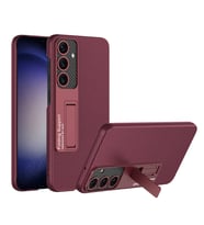 Galaxy S24 Kılıf Kıpta Standlı Kılıf (Mürdüm)