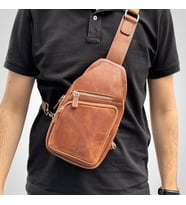 Baggy 6981 Hakiki Deri Çanta (Taba)