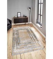 Dijital Baskılı Yıkanabilir Kaymaz Modern Renkli Salon Halısı Mutfak Halısı Yolluk ND-HY-1296 (Kahverengi)