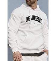 Unisex Los Angles Baskılı Sweatshirt (A.Beyaz)