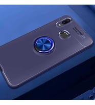 Huawei P Smart 2019 Kılıf Yüzüklü Magnetli Ravel Case (Mavi)
