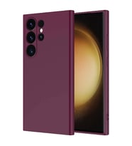 Galaxy S24 Ultra Kılıf Mara Lansman İç Yüzeyi Kadife Kılıf (Koyu Mor)