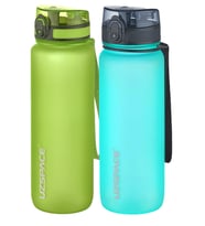 Uzspace 2'li Tritan Matara Seti 800 ml 14 Farklı Renk Seçeneği FiftyFifty (Mavi - Neon Yeşil - Sarı)