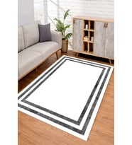 Dijital Kaymaz Taban Yıkanabilir Renkli Salon Halısı Mutfak Halısı Yolluk ND-SD-299 (Gri)