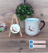 Doğum Günü Hediyesi İsme Özel Kupa Bardak Kırmızı ve Ahşap Anahtarlık Hediye (Model 9)