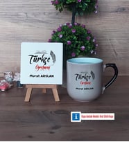 Türkçe Öğretmeni Dekoratif Taş, Kupa Bardak Kırmızı Hediye Öğretmenler Günü Hediyesi (Model 9)