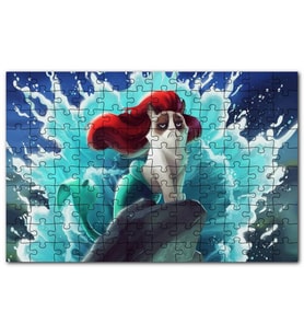 Cakapuzzle Deniz Kızı Kedisi Animasyon Görseli Puzzle Yapboz MDF (Ahşap) (255 Parça)