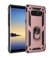 Galaxy Note 8 Kılıf Zore Vega Yüzüklü Standlı Zırh Kılıf (Rose)