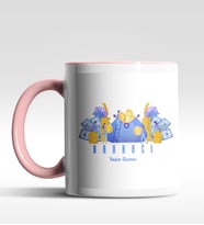 Kişiye Özel Bankacı Tasarımlı Siyah Kupa (Beyaz-Pembe)
