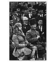 Cakapuzzle Atatürk 17 Mart 1923'te Latife Hanım Puzzle Yapboz MDF (Ahşap) (1000 Parça)