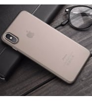 iPhone X/XS Ultra İnce Mat Kamera Çıkıntılı PP Kılıf (Gold)