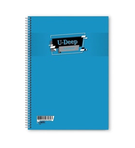 Düz Çizgisiz 60 Yaprak Spiralli Defter A4 Boy Plastik Kapak (1 Adet ) (Turkuaz)