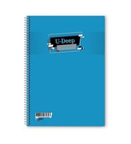 Düz Çizgisiz 60 Yaprak Spiralli Defter A4 Boy Plastik Kapak (1 Adet ) (Turkuaz)