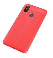 Xiaomi Mi Max 3 Kılıf Deri Tarzı Niss Silikon Case (Kırmızı)