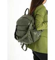 Y.S.Deri Kadın Sırt Çantası Fonksiyonel Kullanım Omuz Çapraz Askılı Bayan Sırt Çantası  35*25 Cm (Yeşil)