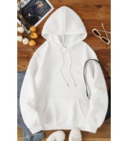 Rahat Kalıp Unisex Oversize Sweatshirt (Beyaz)