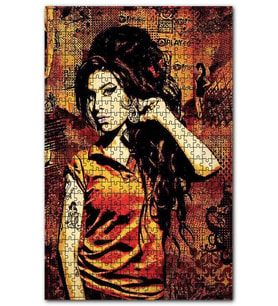 Cakapuzzle Amy Winehouse Afiş Görseli Puzzle Yapboz MDF (Ahşap) (1000 Parça)
