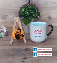 Çocuk Gelişimi Uzmanı Kupa Bardak Beyaz ve Fotoğraflı Ahşap Anahtarlık Hediye (Model 10)