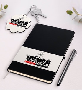 BK Gift Kişiye Özel Orman Endüstri Mühendisi Beyaz Defter Kalem Ve Anahtarlık Hediye Seti (Model 2)