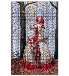 Cakapuzzle Ormandaki Fantastik Matruşka Kız Görseli Puzzle Yapboz MDF (Ahşap) (1000 Parça)