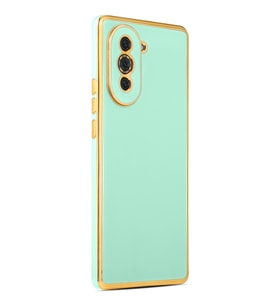 Huawei Nova 10 Pro Kılıf Zore Bark Kenarları Altın Renk Kılıf (Açık Yeşil)