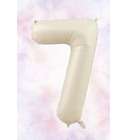 Retro Krem 1 Yaş Balonu Krem Rakam Folyo Balon 80cm (Model 7)