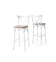 Eylül Bar Mutfak Sandalyesi Metal 2 Li Set   (KAHVE)