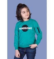 Toontoy Erkek Çocuk Handsome Baskılı Sweatshirt (Yeşil)