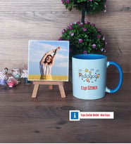 Pedagog Fotoğraflı Dekoratif Taş, Kupa Bardak Beyaz Hediye (Model 4)