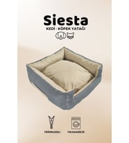 XPERMATE Yuvi Kedi Yatağı ve Köpek Yatağı  Tüy Tutmaz Kumaş,Su İtici Kumaş, 55x60x23 (Antrasit)