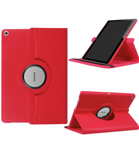 Huawei MediaPad T3 7 inc Kılıf 360 Dönebilen Standlı Case (Kırmızı)