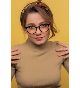 Ünisex Kemik Mavi Işık Korumalı Ekran Gözlüğü ( Bilgisayar Ekran Gözlüğü ) (Kahverengi)