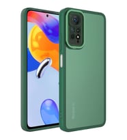 Xiaomi Redmi Note 11 Pro 5G Kılıf Kamera Korumalı Transparan Zore Post Kılıf (Koyu Yeşil)