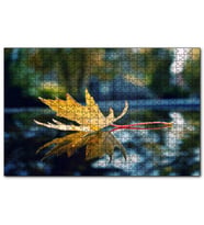 Cakapuzzle Sonbahar Yaprağı Yakın Çekim Görseli  Puzzle Yapboz MDF (Ahşap) (500 Parça)