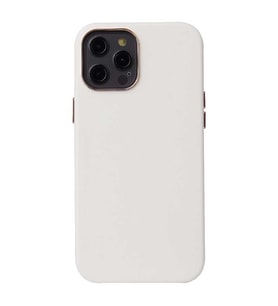 Uyumlu Model Apple iPhone 12 Pro Kılıf Magsafe Deri Lansman Kapak (Beyaz)