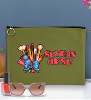 BK Gift Kişiye Özel İsimli-3 Astarlı Portföy Çanta 30x21cm(12 Renk Seçeneği), Baskılı El Çantası, Organizer Çanta (Yeşil)