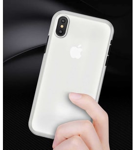 Uyumlu Model Apple iPhone X Kılıf A+ Ultra İnce Sert Kapak (Beyaz)