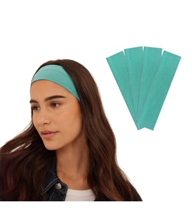 4'lü Spor Saç Bantları - Elastik Kaymaz İnce Saç Ter Kafa Bandı Bandana, Kadın & Erkek Koşu Fitness Yoga Pilates Makyaj Yüz Yıkama Atletik Egzersiz Saç Bandı (Turkuaz)