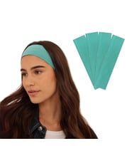 4'lü Spor Saç Bantları - Elastik Kaymaz İnce Saç Ter Kafa Bandı Bandana, Kadın & Erkek Koşu Fitness Yoga Pilates Makyaj Yüz Yıkama Atletik Egzersiz Saç Bandı (Turkuaz)