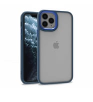 Apple iPhone 11 Pro Kılıf Case, Kamera Lens Korumalı Elektroplatin Kaplama Sert PC Koruyucu Colourful Platinum Serisi (Mavi)